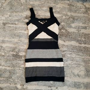 Forever 21 white, black and gray mini dress